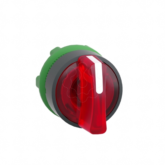 Imagem de Cabeca de interruptor selector iluminada - 3 posicoes - o 22 - vermelha