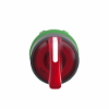Imagem de Cabeca de interruptor selector iluminada - 3 posicoes - o 22 - vermelha