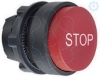 Imagem de Cabeca botao de pressao o 22 vermelha - saliente "stop"