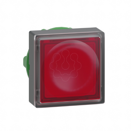 Imagem de Cabeca  botao  pressao quadrado  i luminosous  - o 22 - vermelha - para insercao de legendaa