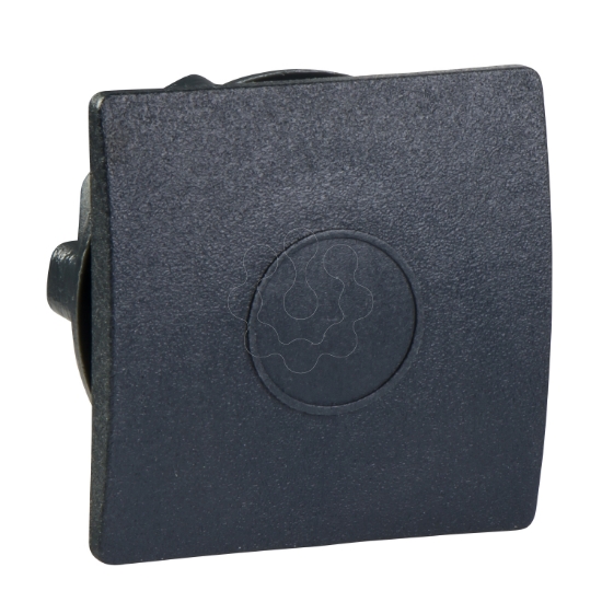 Imagem de Tampao quadrado para unidades o 22 mm - preto - conjunto  de 10
