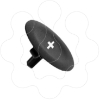 Imagem de black cap marked + for circular pushbutton O22