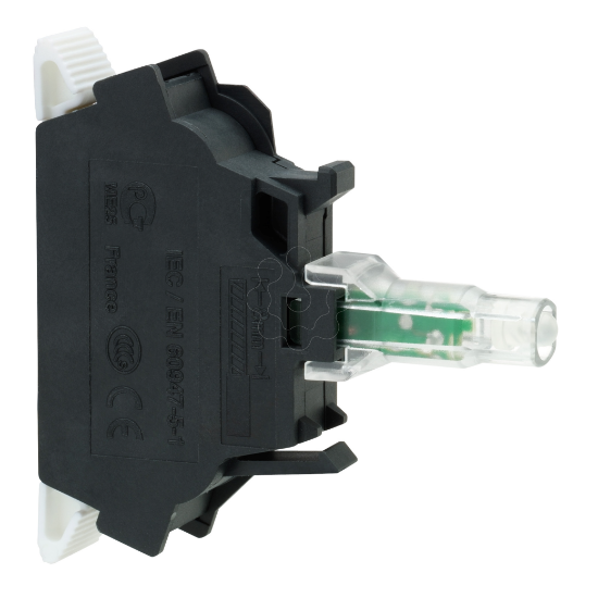 Imagem de Bloco luminoso Harmony XB4 Harmony XB5 branco para cabeca 22mm LED universal terminais de mola 110...120V