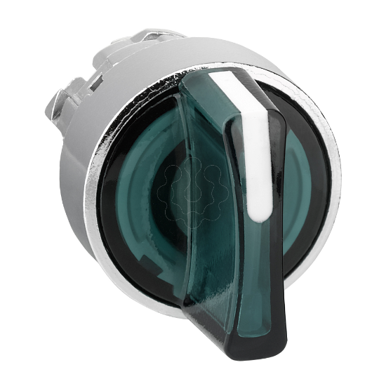 Imagem de Cabeca de interruptor selector iluminada - 3 posicoes - o 22 - verde