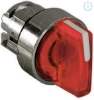 Imagem de Cabeca de interruptor selector iluminada - 3 posicoes - o 22 - vermelha
