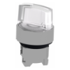 Imagem de Cabeca de interruptor selector iluminada - 2 posicoes - o 22 - branca