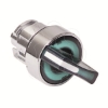 Imagem de Cabeca de interruptor selector iluminada - 2 posicoes - o 22 - verde