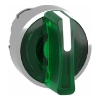 Imagem de Cabeca de interruptor selector iluminada - 3 posicoes - o 22 - verde