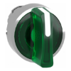 Imagem de Cabeca de interruptor selector iluminada - 3 posicoes - o 22 - verde