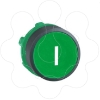 Imagem de Cabeca botao capsula verde a face para aro de fixacao plastico "i"