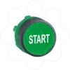 Imagem de Cabeca botao capsula verde a face para aro de fixacao plastico "start"