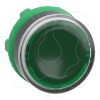 Imagem de Cabeca botao capsula transparente/verde a face para aro de fixacao plastico