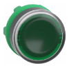 Imagem de Cabeca botao capsula transparente/verde a face para aro de fixacao plastico