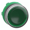 Imagem de Cabeca botao capsula transparente/verde a face para aro de fixacao plastico