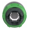 Imagem de Cabeca botao capsula transparente/verde a face para aro de fixacao plastico