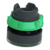 Imagem de Cabeca botao capsula transparente/verde a face para aro de fixacao plastico