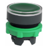 Imagem de Cabeca botao capsula transparente/verde a face para aro de fixacao plastico