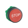 Imagem de Cabeca botao capsula vermelha a face para aro de fixacao plastico "stop"