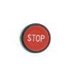 Imagem de Cabeca botao capsula vermelha a face para aro de fixacao plastico "stop"