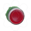 Imagem de Cabeca botao capsula transparente/vermelha a face para aro de fixacao plastico