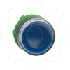 Imagem de Cabeca botao capsula transparente/azul a face para aro de fixacao plastico