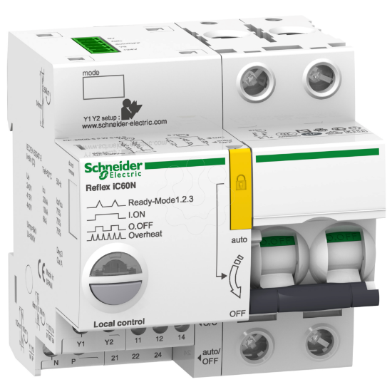 Imagem de CONTATOR REFLEX ACTI9 IC60N 25A 2P CURVA C 440VCA  A9C62225