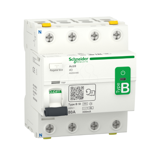 Imagem de Acti9 iID - Interruptor diferencial - 4P - 80A - 300mA - Classe B-SI