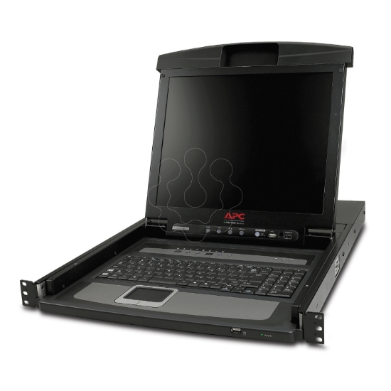 Imagem de Consola LCD de Bastidor de 17" com Comutador KVM Integrado de 8 Portas Analogico