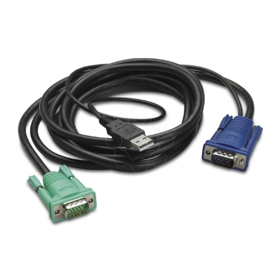 Imagem de LCD de Bastidor Integrado/Cabo USB KVM da APC   6ft 1.8m