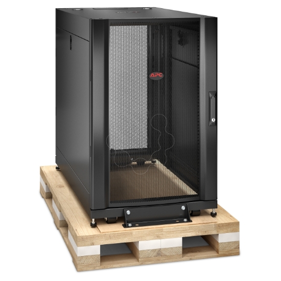 Imagem de Armario em Bastidor de Servidor NetShelter SX 18U da APC 600mm x 1070mm c/ Lados em Preto Embalagem contra Choques