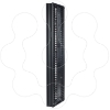 Imagem de Valueline Gestor de Cabo Vertical para Bastidores de 2 e 4 Postes 84 polegadas A x 6 polegadas L Lado Duplo com Portas