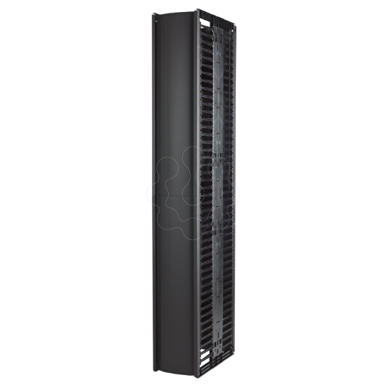Imagem de Valueline Gestor de Cabo Vertical para Bastidores de 2 e 4 Postes 84 polegadas A x 12 polegadas L Lado Duplo com Portas