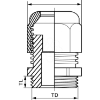 Imagem de Thorsman Glands - cable gland - grey - M25 - diameter 11 to 17