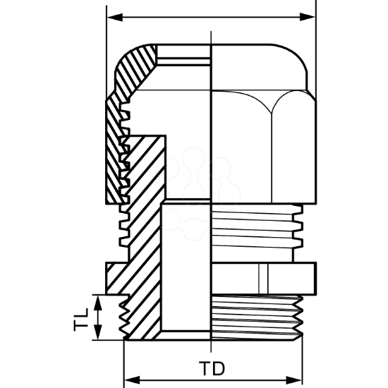 Imagem de Thorsman Glands - cable gland - grey - M25 - diameter 11 to 17