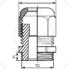 Imagem de Thorsman Glands - cable gland - grey - M25 - diameter 11 to 17