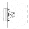 Imagem de PowerLogic Adaptador de serie para PowerMeter + visor remoto de tras para a frente