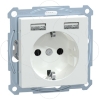 Imagem de M-Elegance - Tomada 2P+T + carregador USB - 16A - 2.4A - Branco ativo