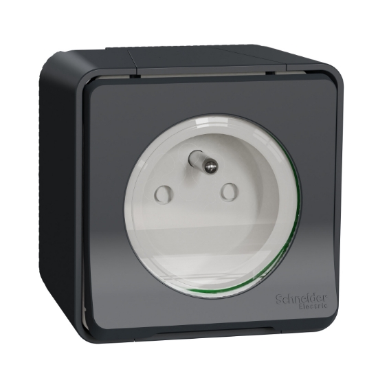 Imagem de Mureva Styl - socket-outlet - 16A - 2P + E - shutters - grey