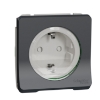 Imagem de Mureva Styl - Tomada 2P+T com obturadores - encastrar/saliente - ligadores parafuso - IP55 - 16A - Cinzento