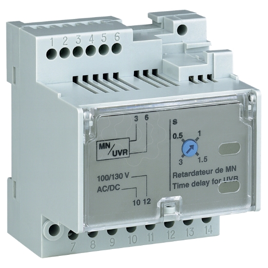 Imagem de Adjustable time delay relay - for MN undervoltage release - 48/60 V AC/DC - sp