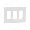 Imagem de New Unica - cover frame with fixing frame - 3 gangs - 3 x 4 modules - white