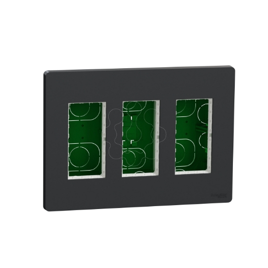 Imagem de Nova Nova Unica system - Postos de trabalho - encastrar - modulos 3 x 4 - Antracite