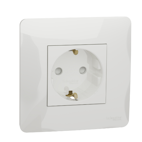 Imagem de Nova Unica - Tomada 2P+T monobloco com obturadores - 16A - Branco