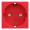 Imagem de Nova Unica - Tomada 2P+T com obturadores LP - 16A - Vermelho