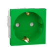 Imagem de Nova Unica - Tomada 2P+T com obturadores LP - 16A - Verde