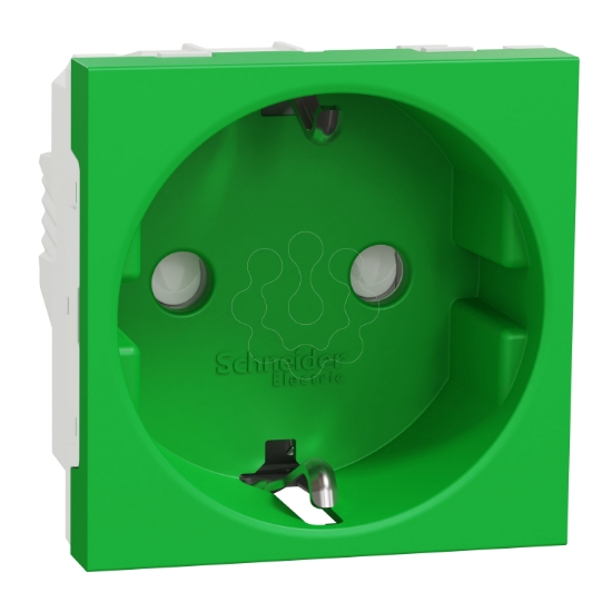 Imagem de Nova Unica - Tomada 2P+T com obturadores LP - 16A - Verde