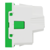 Imagem de Nova Unica - Tomada 2P+T com obturadores LP - 16A - Verde