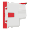 Imagem de Nova Unica - Tomada 2P+T com obturadores - 16A - Vermelho
