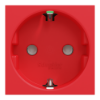 Imagem de Nova Unica - Tomada 2P+T com obturadores - 16A - Vermelho