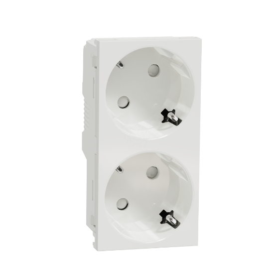 Imagem de Nova Unica  - Tomada 2x2P+T com obturadores - 16A - Branco